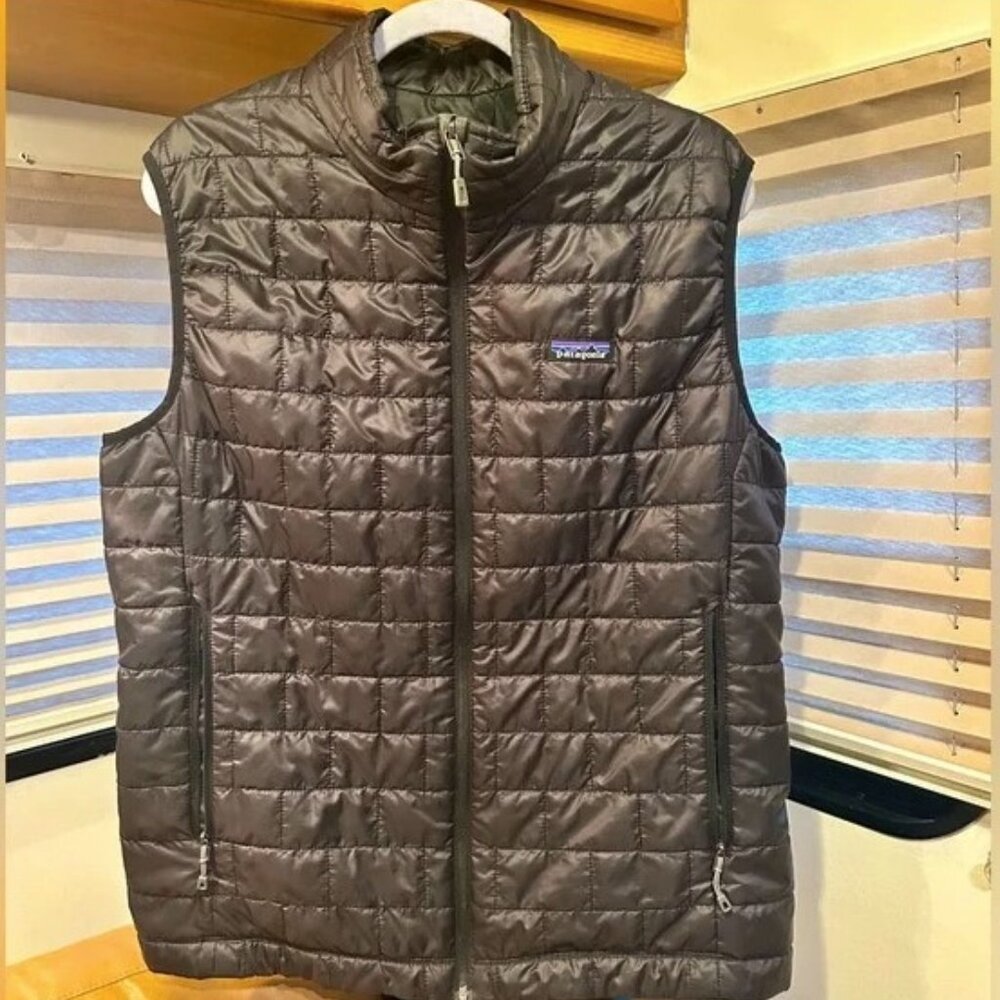 Like New Patagonia Nano Puff Vest Mens XL Black Insulated Primaloft Full Zip